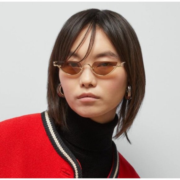 NEW GUCCI SUNGLASSES GOLD WOMEN CAT EYE EYEWEAR GUCCI GG1603S 002 main image 10